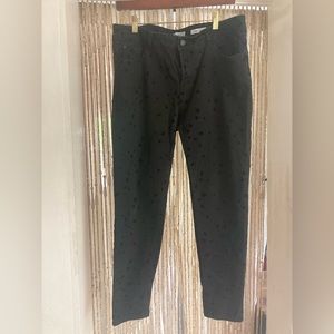 Kensie black skinny jeans with velvet stars